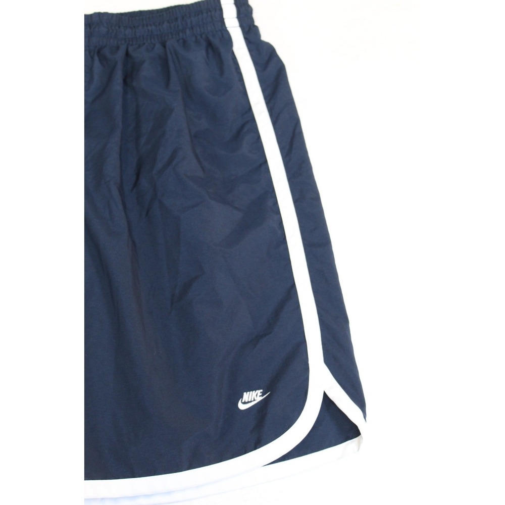 Nike Basketball Athletic Shorts Mens XL Navy Blue Mesh Lined Elastic Waist Swoos - Picture 2 of 10